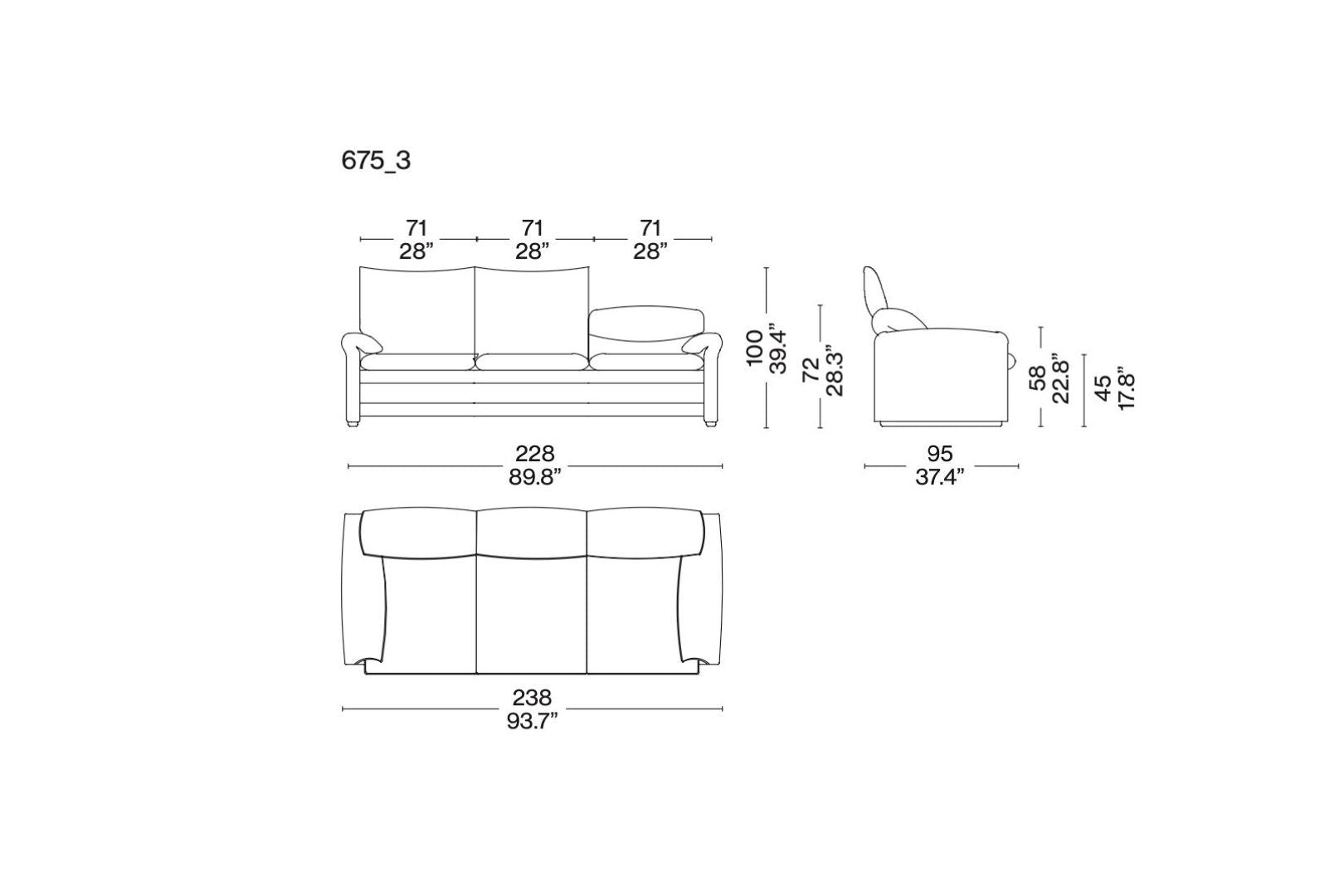 Cassina 675 Maralunga nieuw binnenkussen zitting