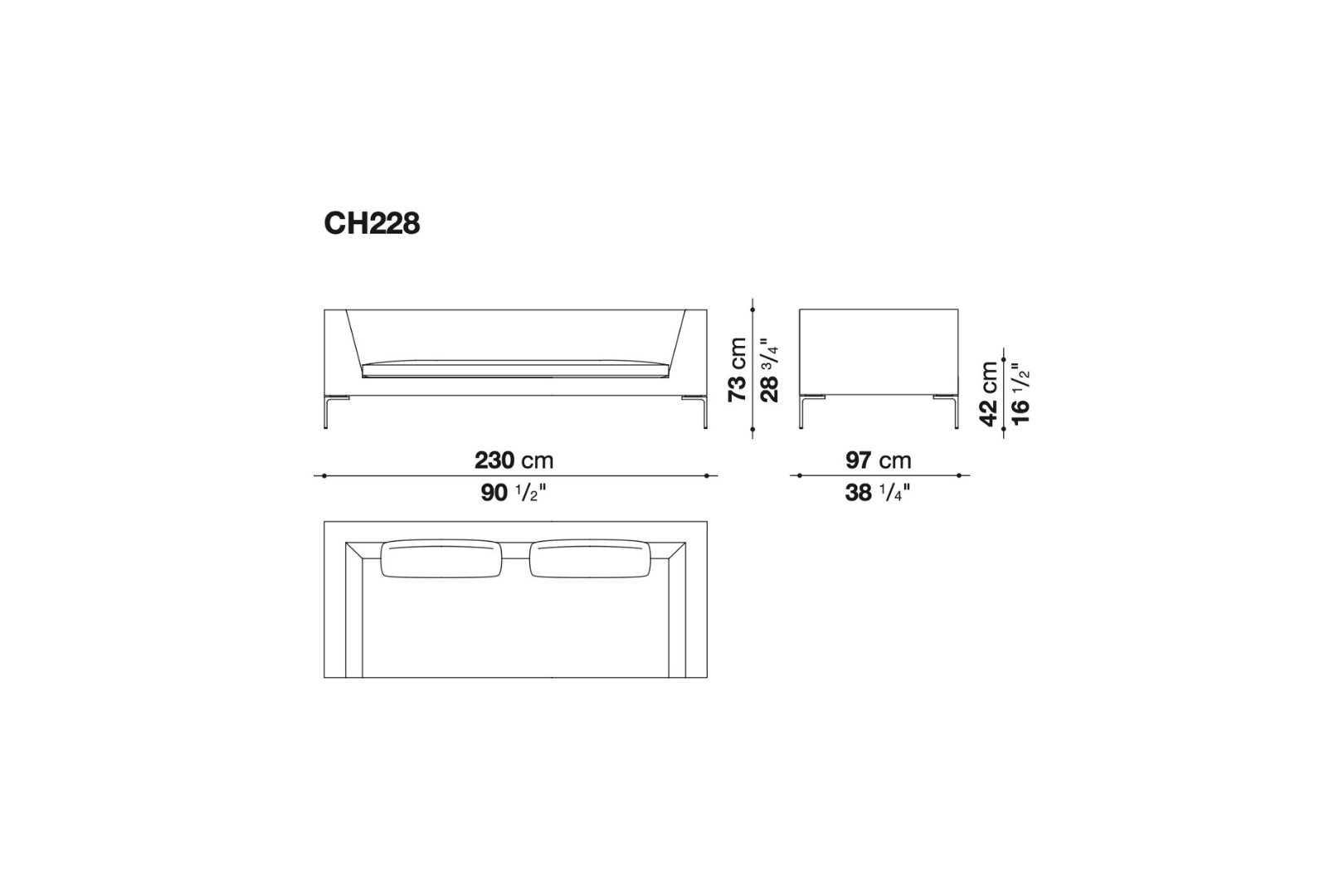 Zitkussen voor de B&B Italia Charles bank