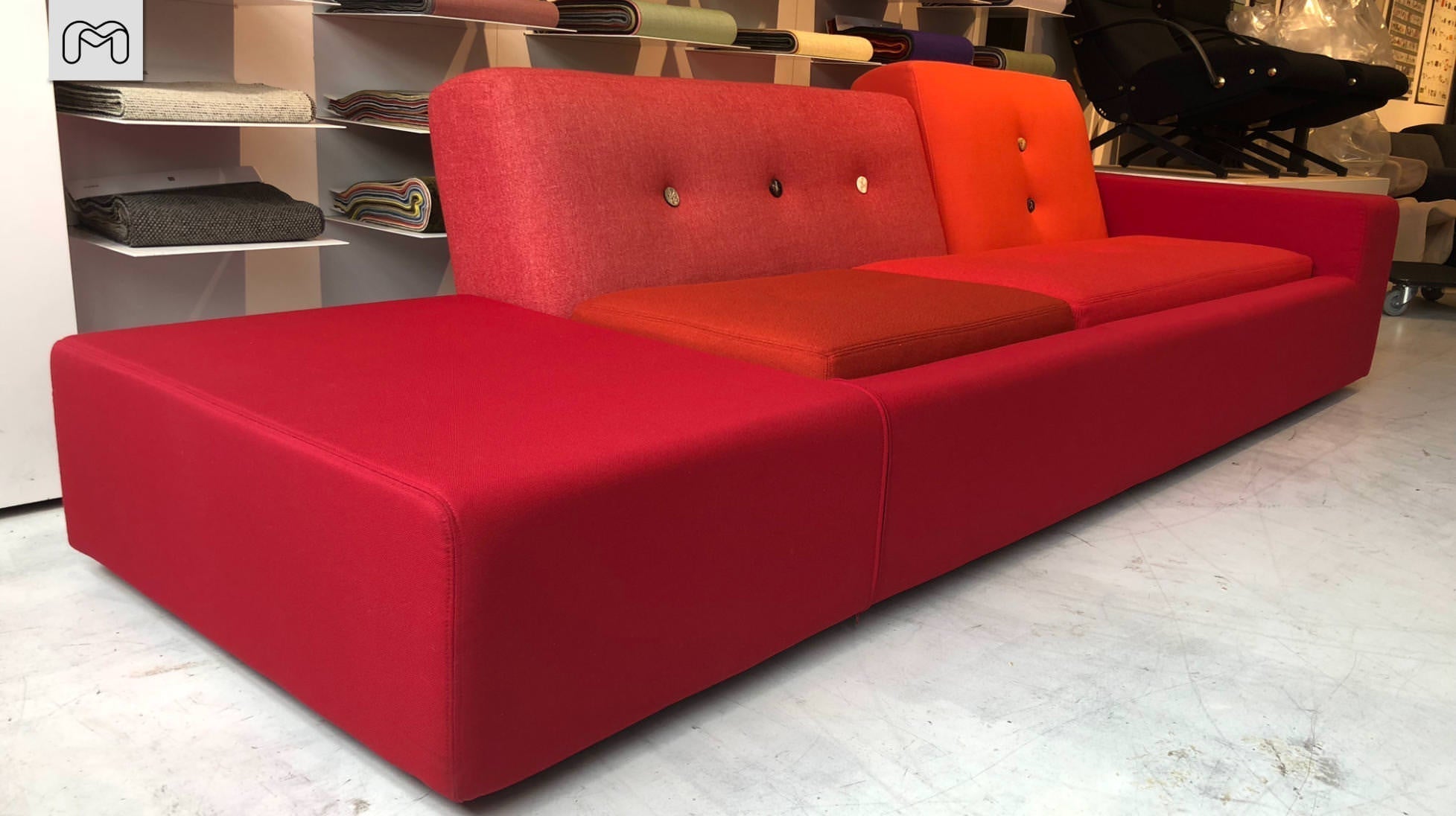 Vitra Polder Sofa XL – herstoffering in stofmix Rood