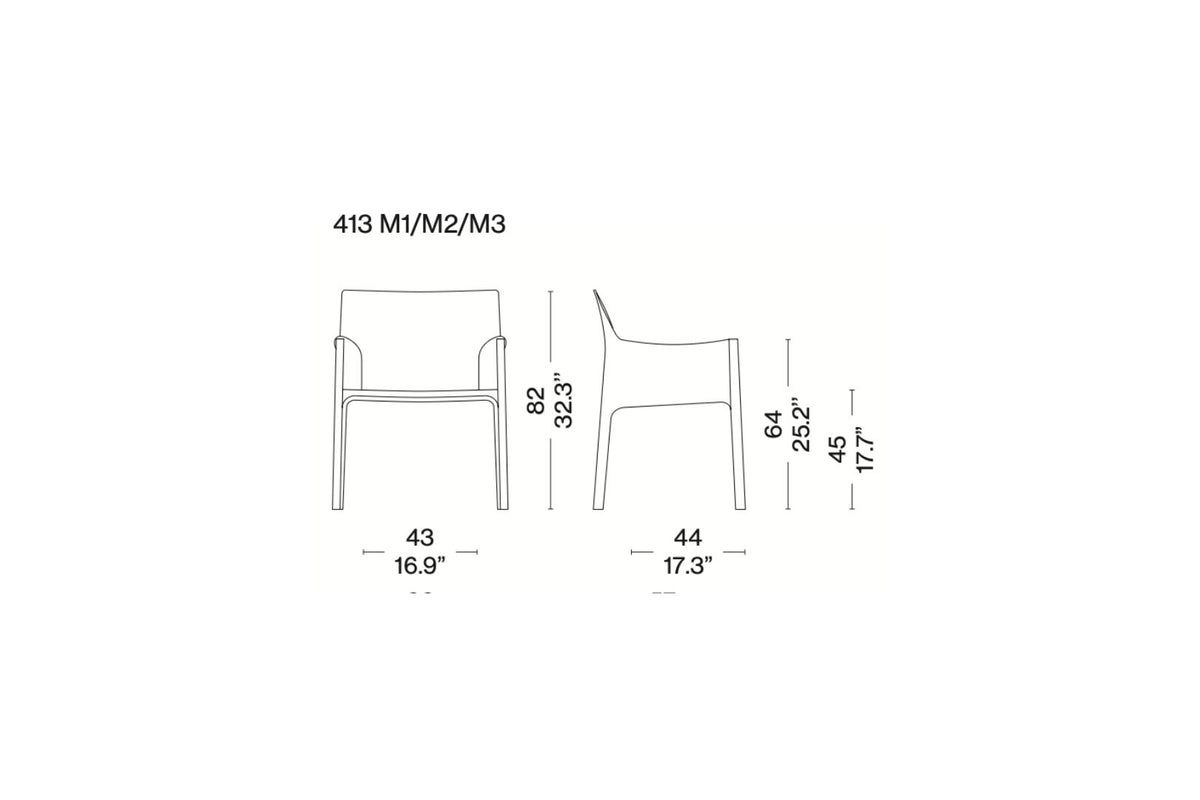 Kunstof zitschaal voor Cassina CAB Chair
