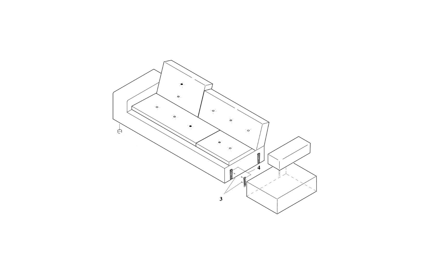 Verbindingselementen Vitra Polder Sofa