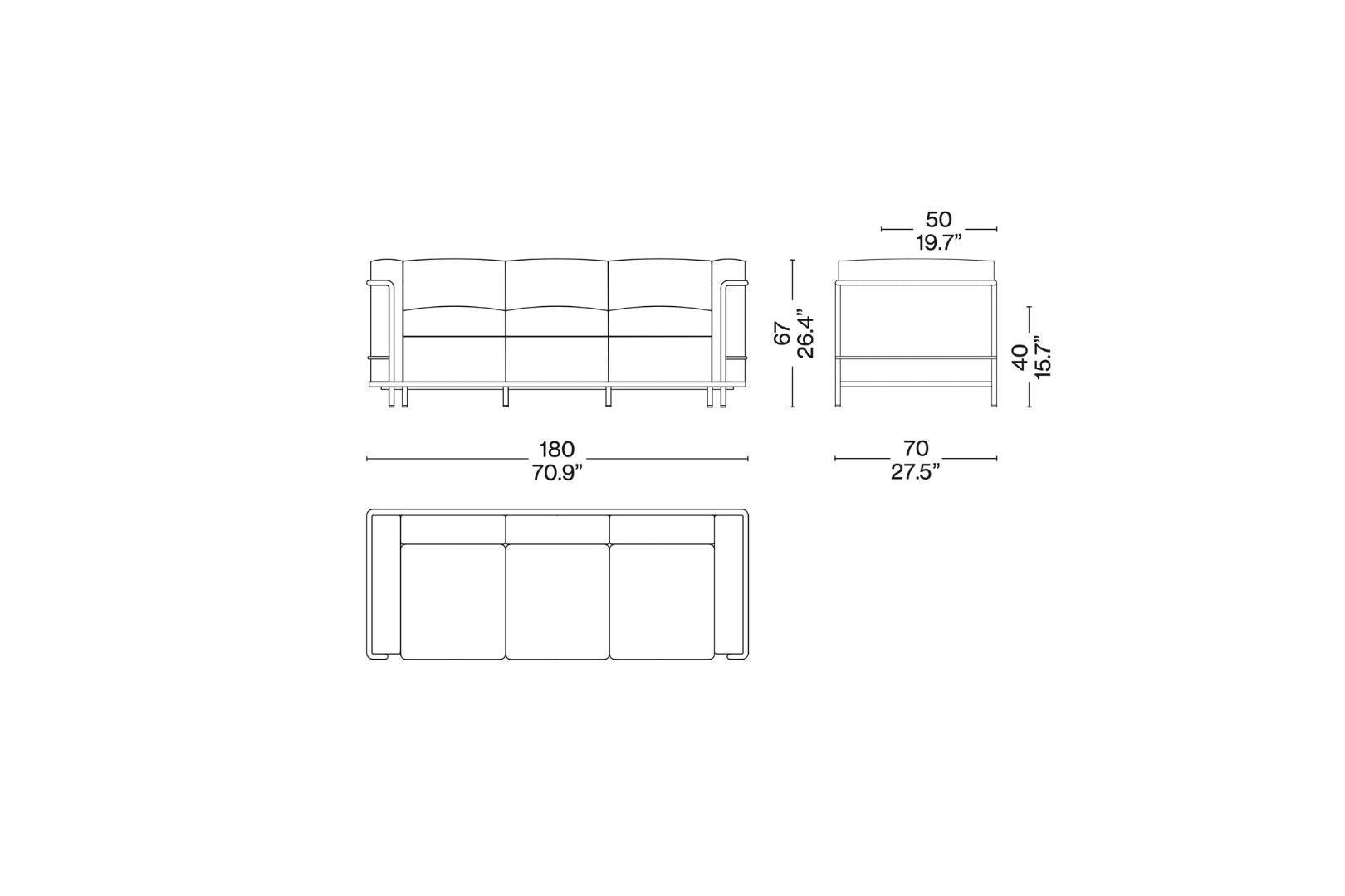 Cassina LC2 | Set elastische riemen en haken